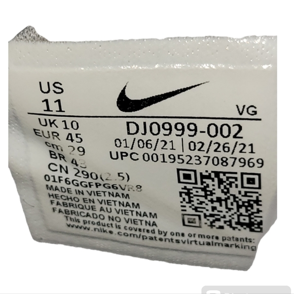 Nike AD Comfort Mens 11 White, gray & black - Picture 2 of 8